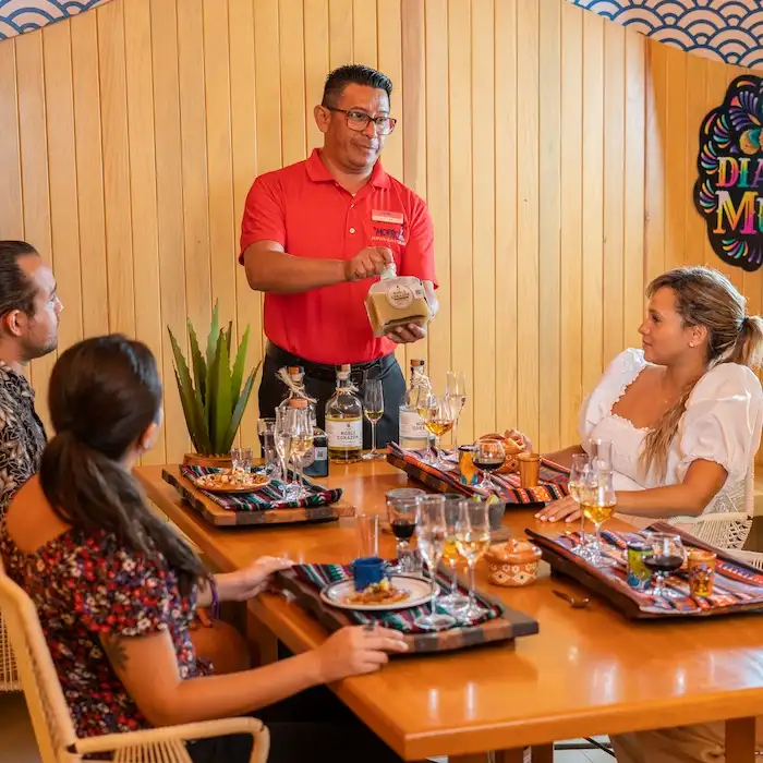Tequila Master at El Fisherman restaurant in a tequila tasting demonstration